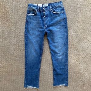 AGOLDE Riley high rise straight crop jean